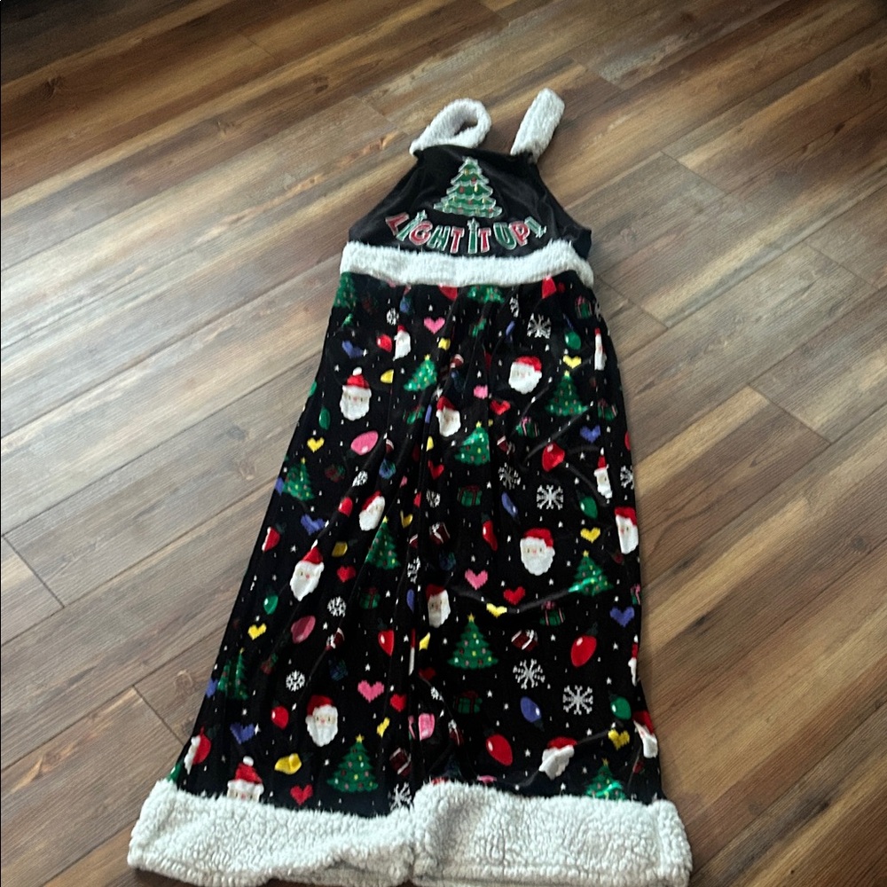 No Boundaries Black Christmas Nightgown for Kids